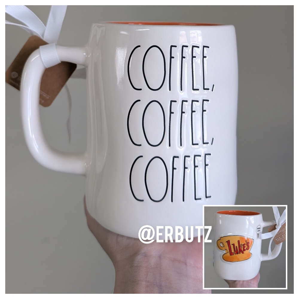 Rae Dunn x Gilmore Girls COFFEE COFFEE COFFEE Double Sided Luke's Mug ☕